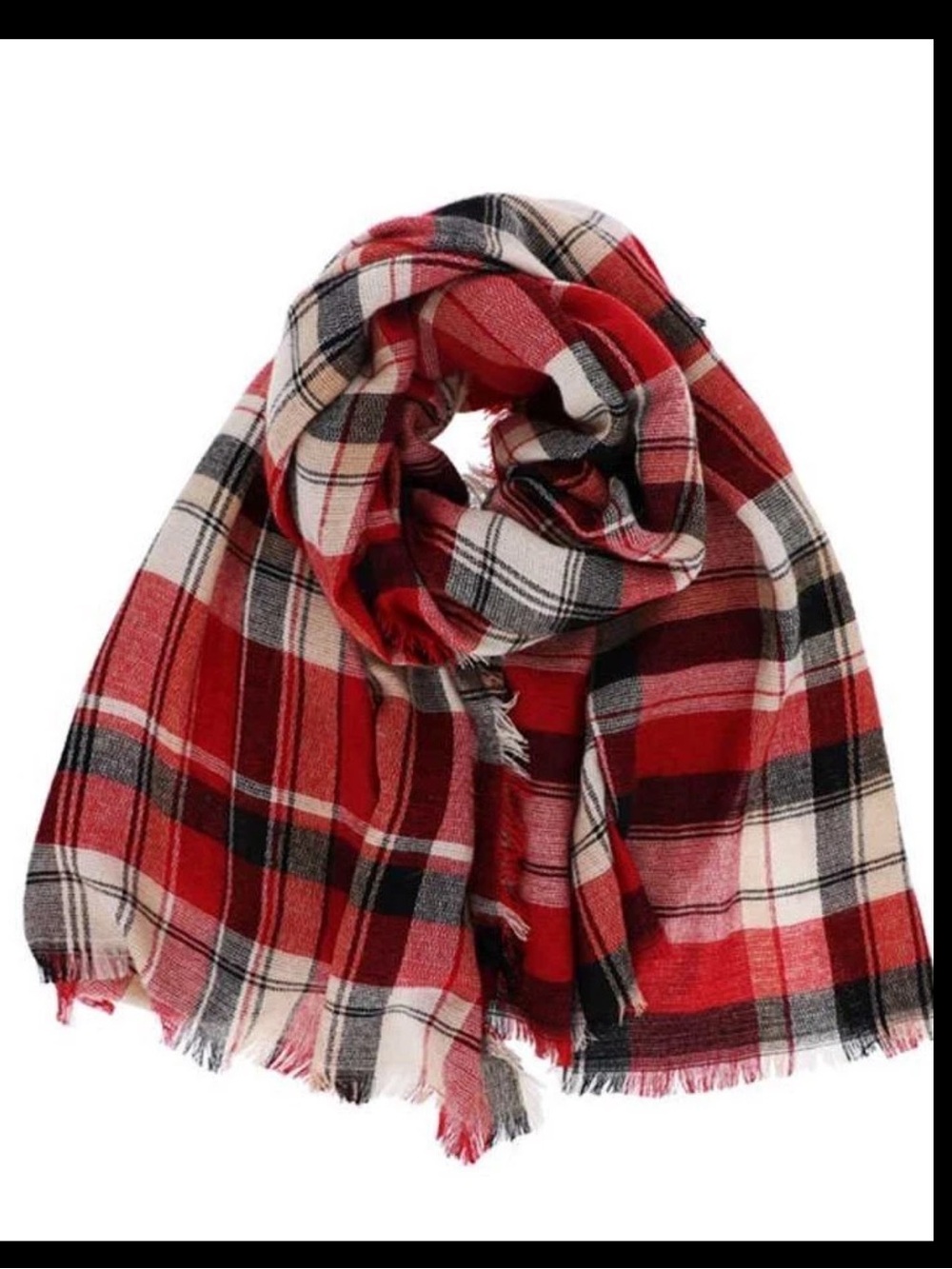Classic Red Plaid Women’s Scarf - Soft Winter Wrap